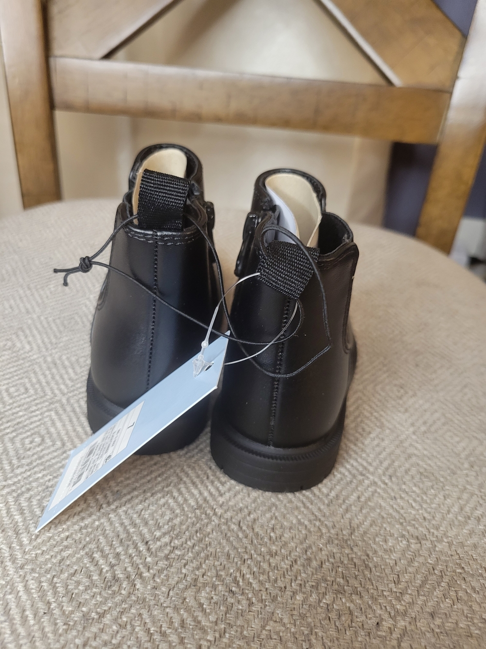 Cat & Jack Toddler Girl Black Chelsea Boots - Classic Slip-On Design - Picture 7 of 10
